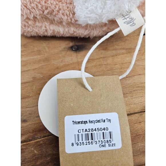 New Albetta Triceratops Recycled Fur Toy Plush Dinosaur Stuffed Animal 10 inch - Picture 7 of 8